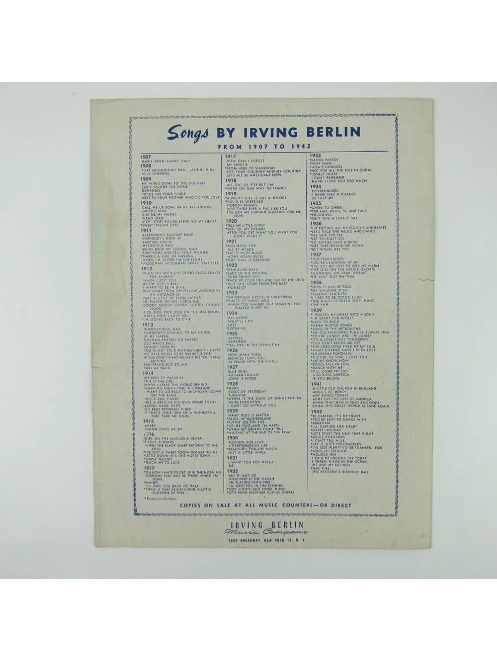 Sheet Music Always Christmas Holiday Deanna Durbin Irving Berlin Vintage 1925